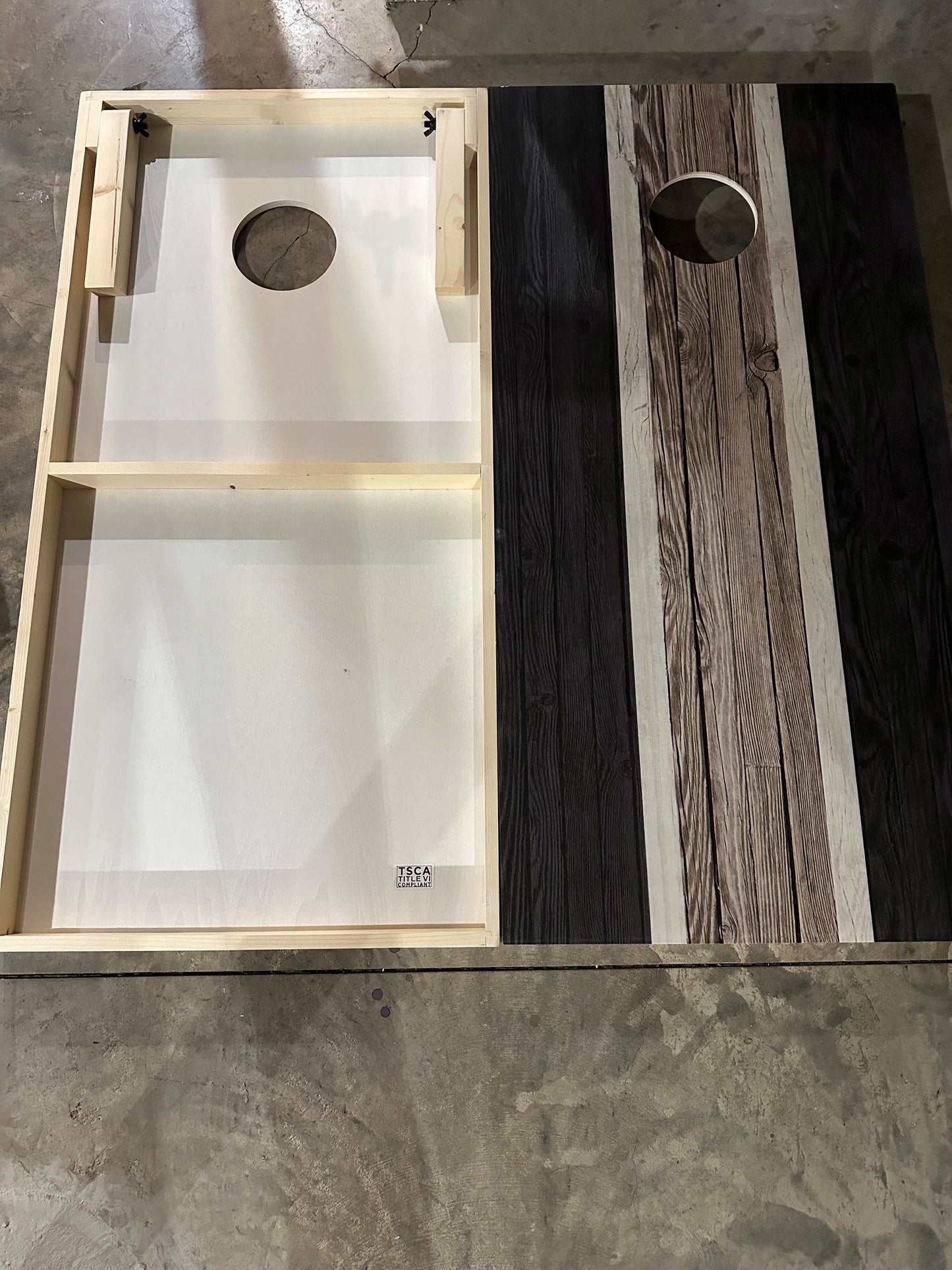 Scratch & Dent - Black Striped Cornhole Boards