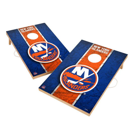Vintage New York Islanders Solid Wood 2x3 Cornhole Set