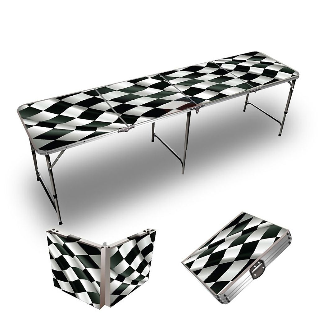 Checkered Flag Beer Pong Table