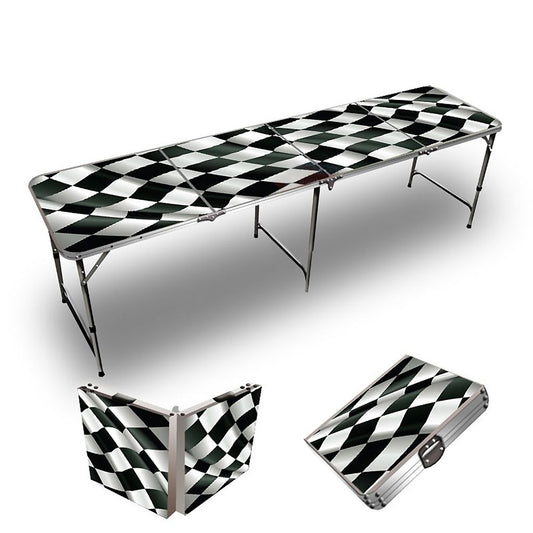 Checkered Flag Beer Pong Table