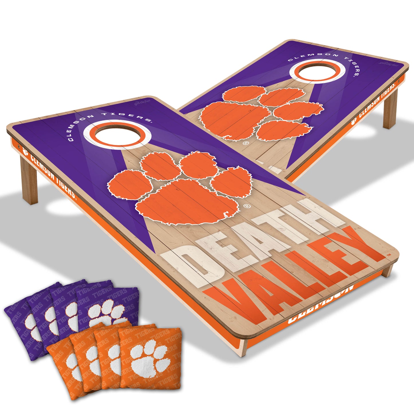 Clemson Tigers NCAA 2x4 Cornhole Board Set