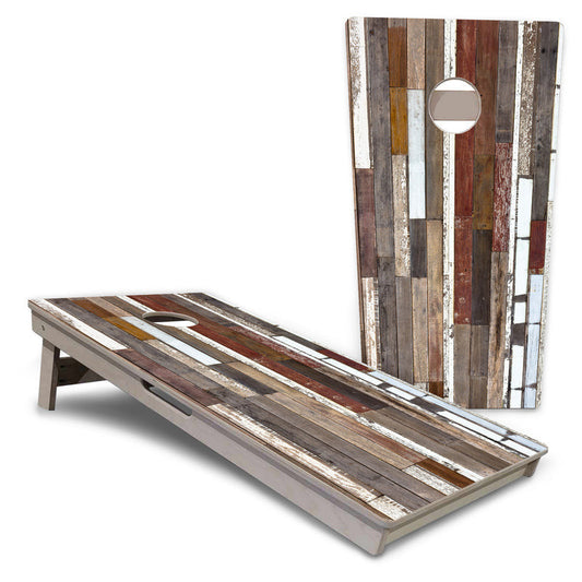 Pastel Color Planks Pro Cornhole Boards