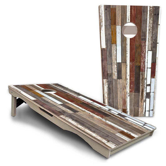 Pastel Color Planks Pro Solution Cornhole Boards