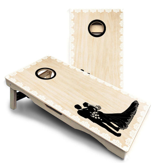 Couple Silhouette Pro Solution Cornhole Boards