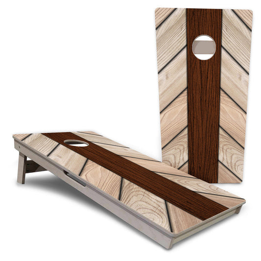 Cream Planks Pro Cornhole Boards