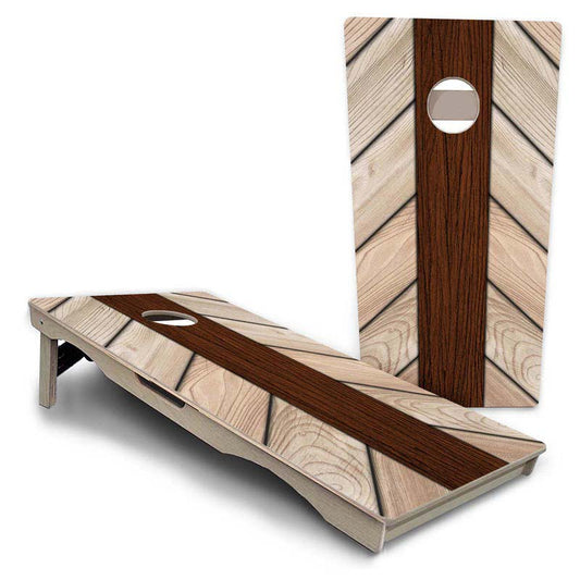 Cream Planks Pro Solution Cornhole Boards