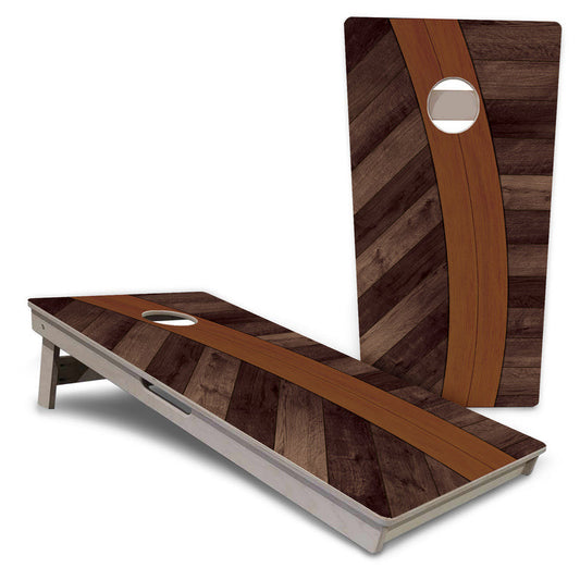 Curved Herringbone Pro All-Weather Cornhole Boards