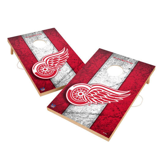 Vintage Detroit Red Wings Solid Wood 2x3 Cornhole Set
