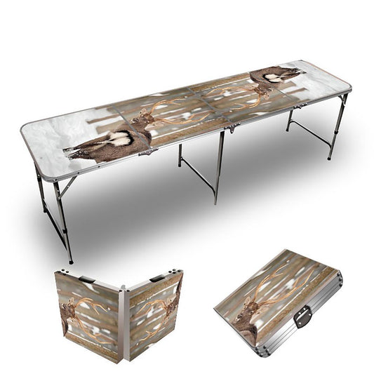 Deer In Snow Beer Pong Table