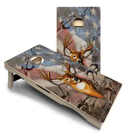 Deer Head Pro Solution Cornhole Boards