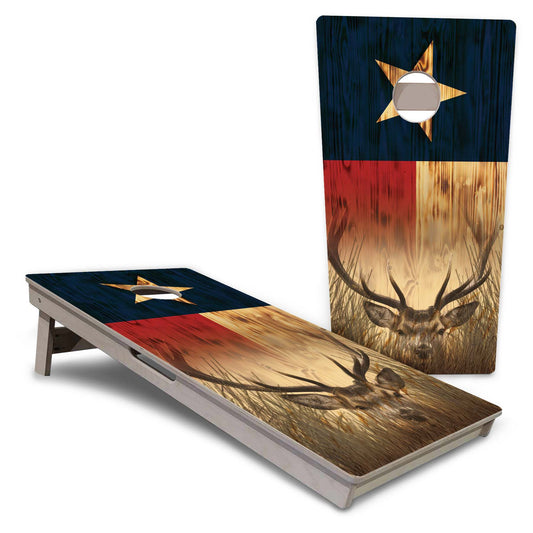 Texas Flag Deer Pro Cornhole Boards