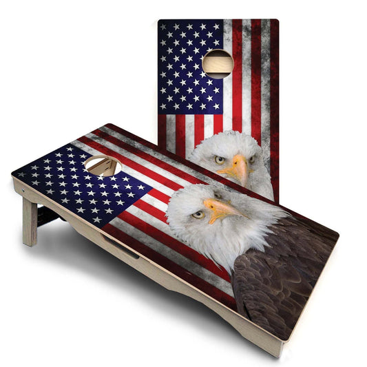 Eagle USA Flag Pro Solution Cornhole Boards
