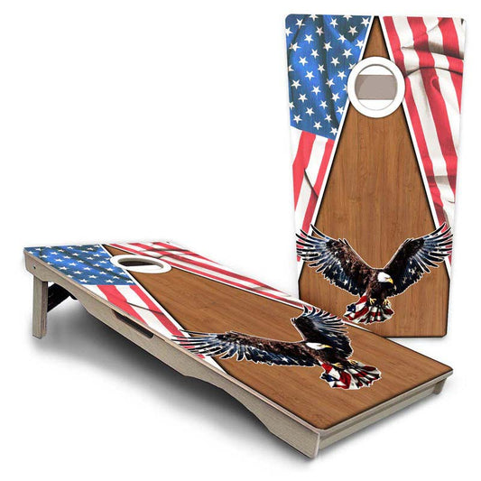 Eagle Triangle Wood Pro Solution Cornhole Boards