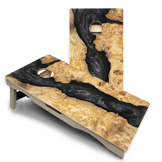 Black Epoxy Pro Solution Cornhole Boards