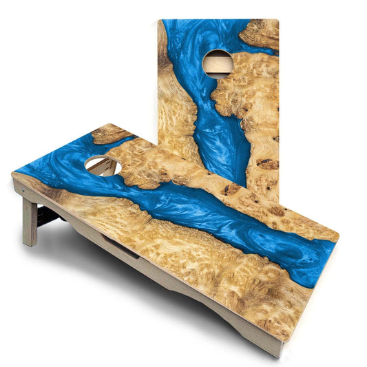 Blue Epoxy Pro Solution Cornhole Boards