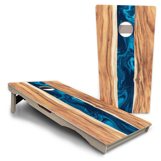 Live Edge River Design Pro Solution Cornhole Boards