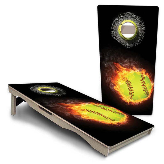 Fire Softball Design Pro Solution Cornhole Boards