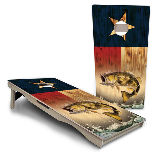 Texas Flag Fish Pro Solution Cornhole Boards