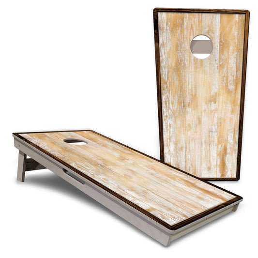 Rustic Frame Wood Pro All-Weather Cornhole Boards