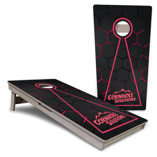 Glow Hole Black Pro All-Weather Cornhole Boards
