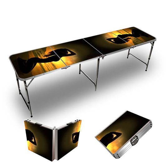 Girl Sunset Beer Pong Table