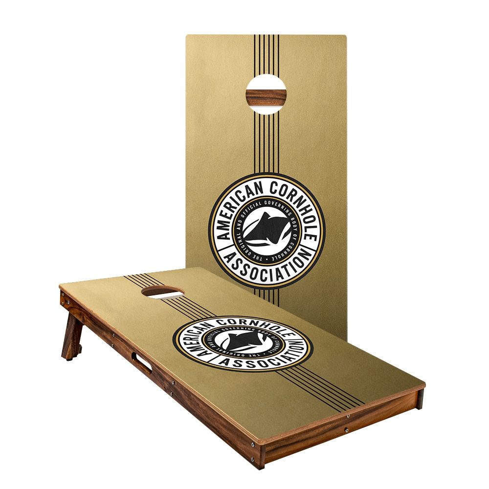 Gold Champ Stripes All-Weather Cornhole Boards