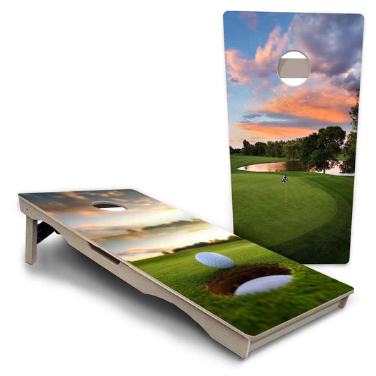 Golf Sunset 1 Pro Solution Cornhole Boards