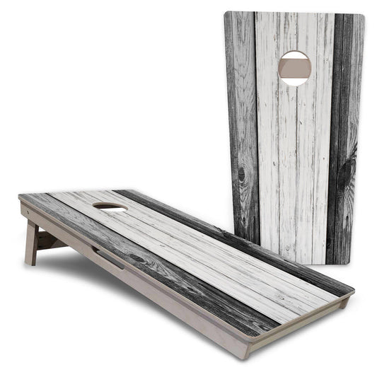 Grey Two Tone Slats Pro All-Weather Cornhole Boards