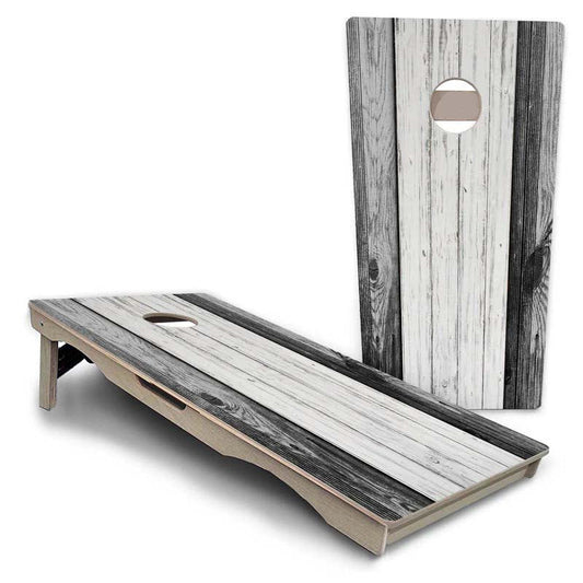 Grey Two Tone Slats Pro Solution Cornhole Boards
