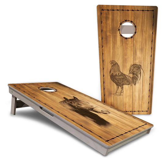 Barnyard Horse & Chicken Pro Cornhole Boards