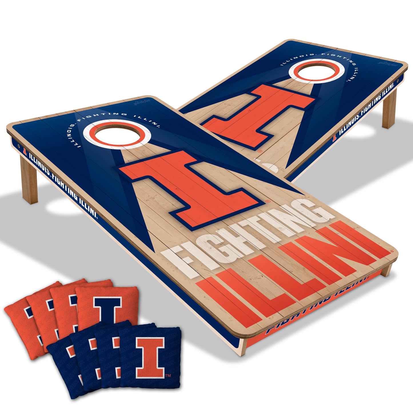 Illinois Fighting Illini NCAA 2x4 Cornhole Board Set