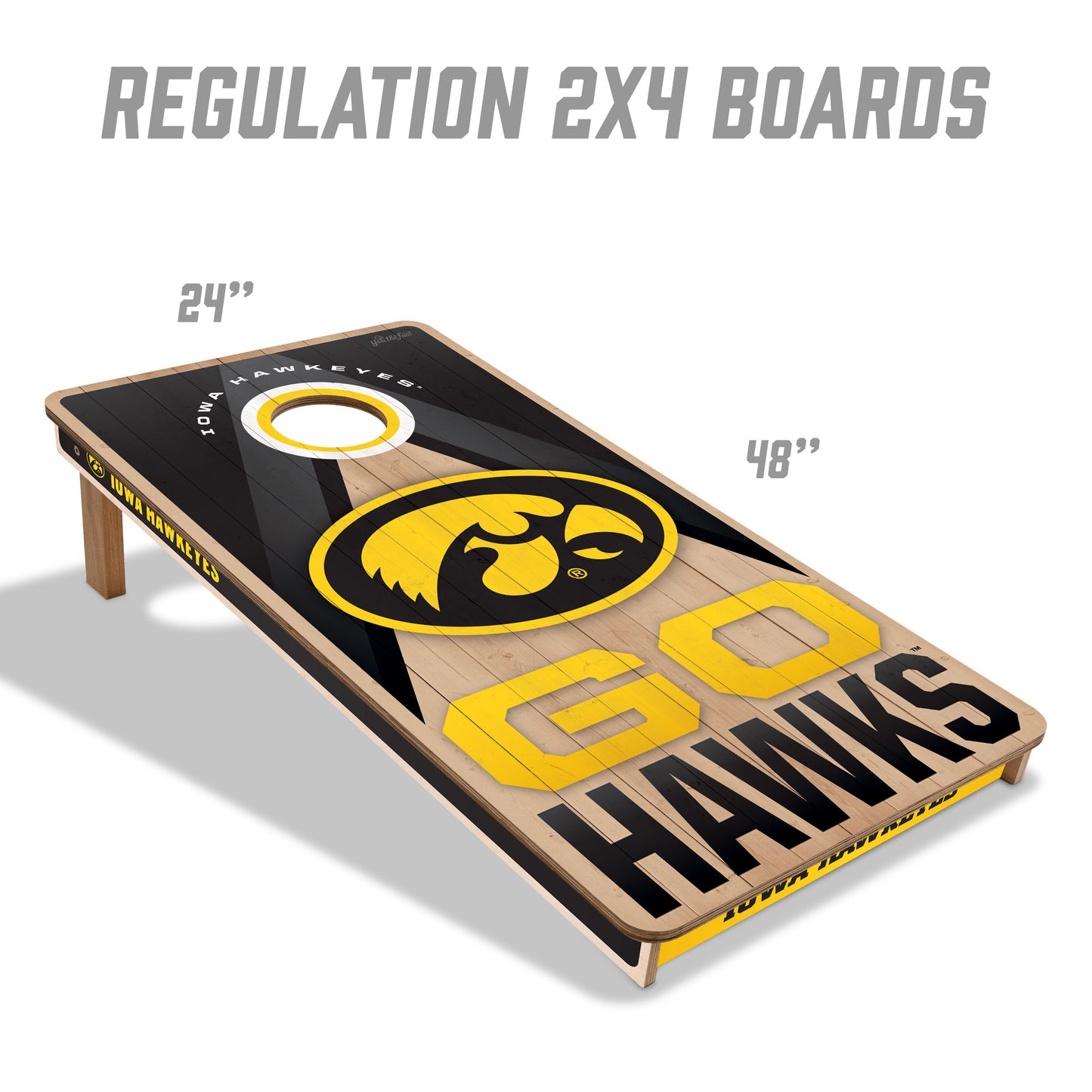 Iowa Hawkeyes NCAA 2x4 Specs