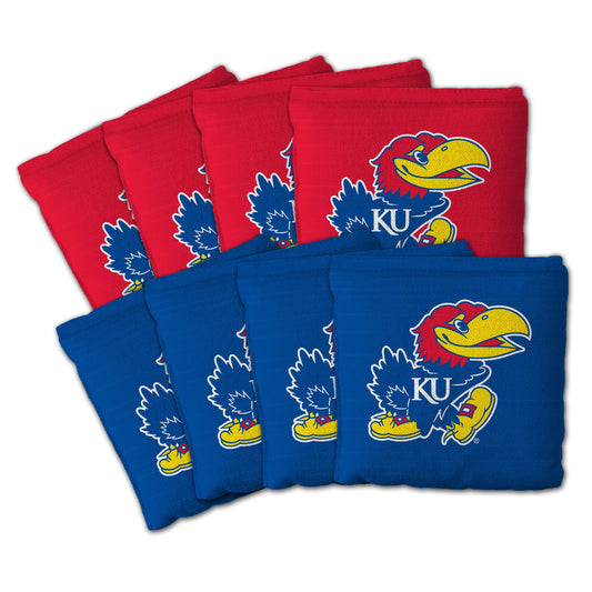 Kansas Jayhawks Dual Sided Pro Cornhole Bags
