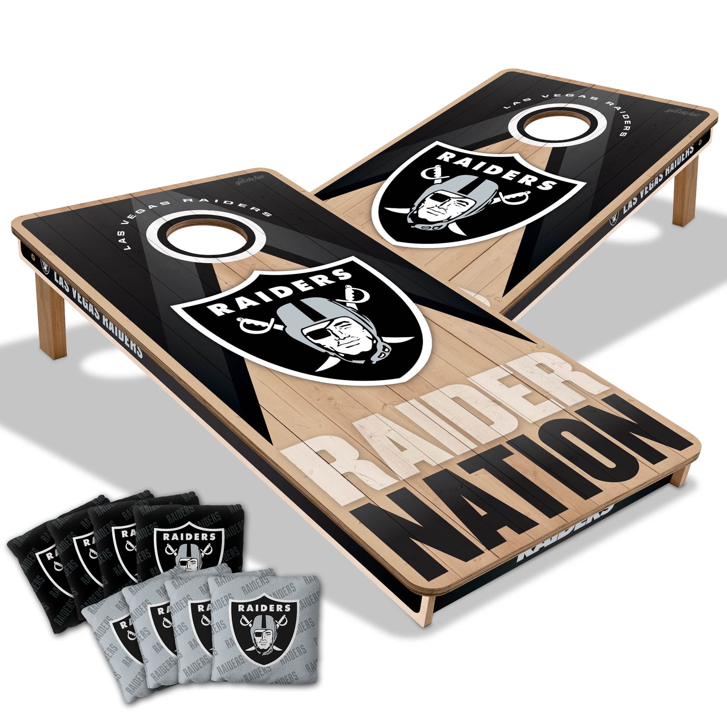 Las Vegas Raiders NFL 2x4 Cornhole Board Set