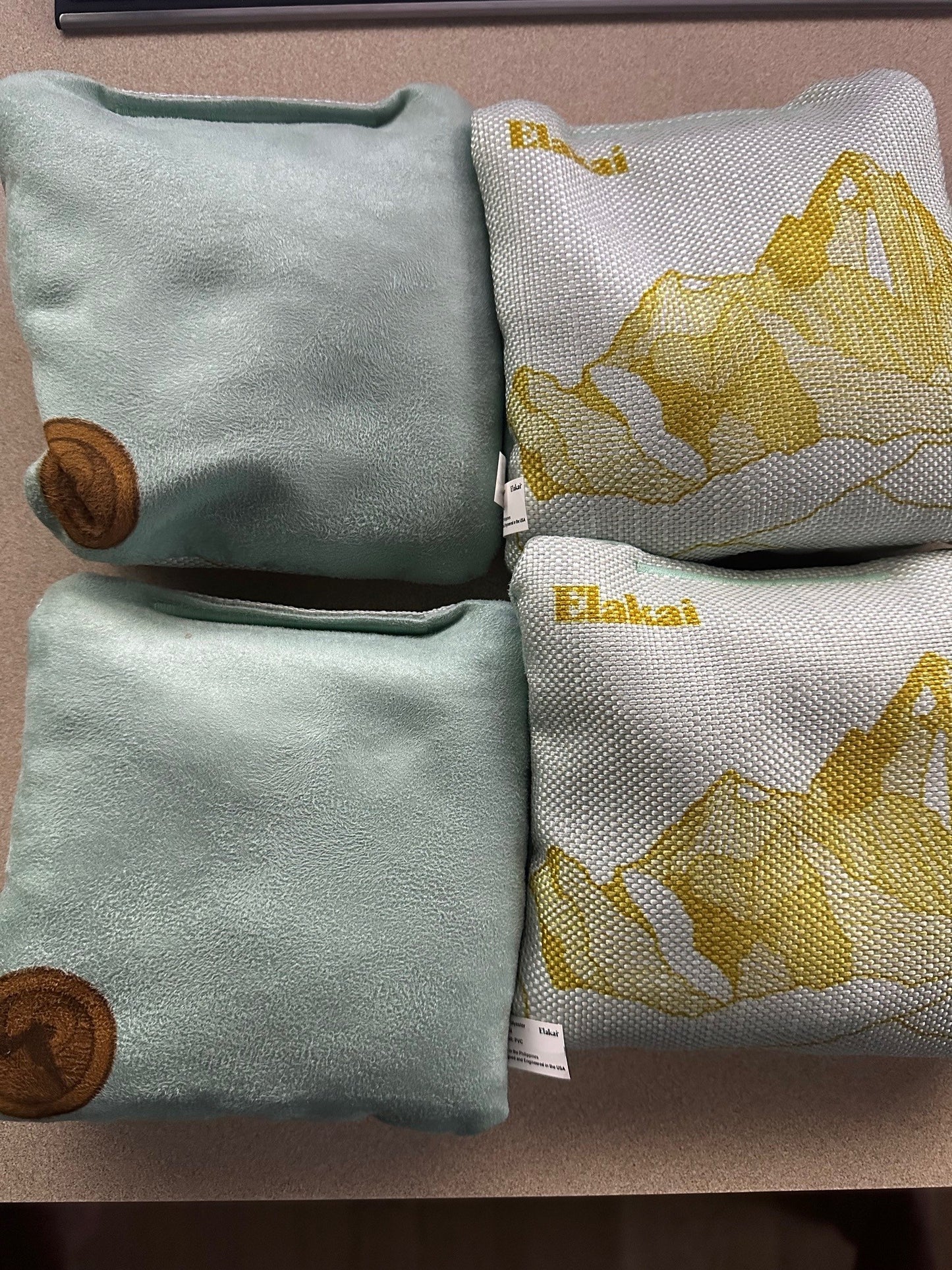 Scratch & Dent - Mt Elakai Light Mineral Blue Cornhole Bags