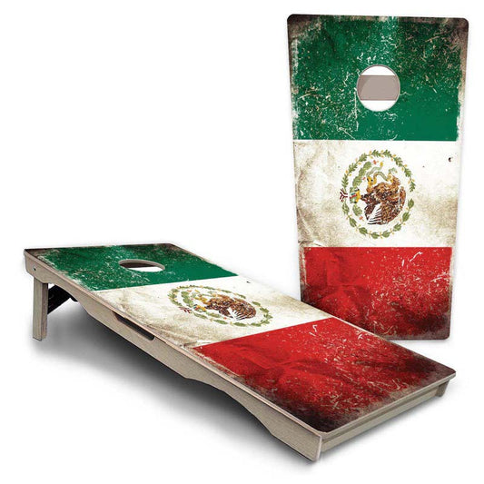 Mexico Flag Pro Solution Cornhole Boards