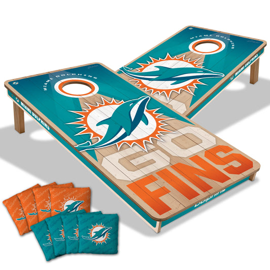 Miami Dolphins NFL 2x4 Cornhole Board Set