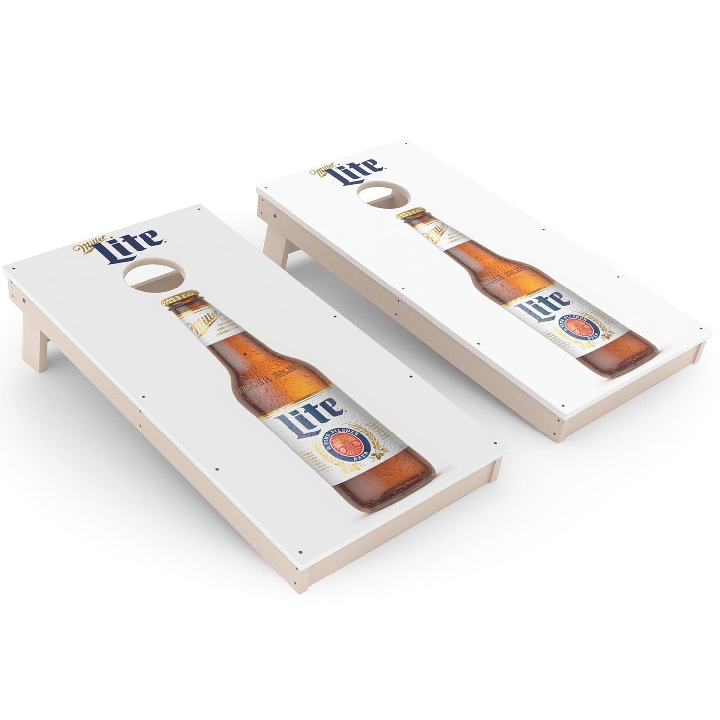 Miller Light Bottle All-Weather Cornhole 