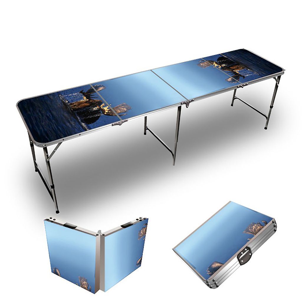 Moose In Lake Beer Pong Table