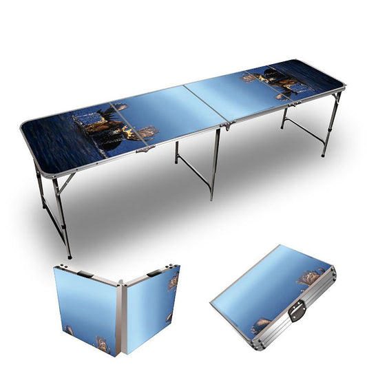Moose In Lake Beer Pong Table