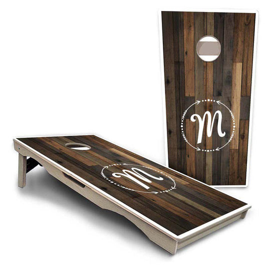 Wood Wreath Letter Design Pro Solution Cornhole Boards