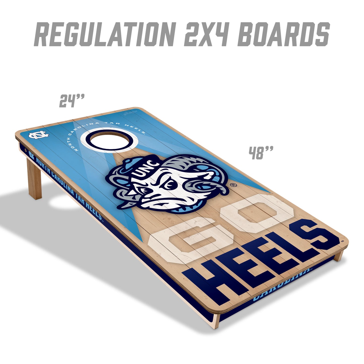 North Carolina Tar Heels NCAA 2x4 Specs