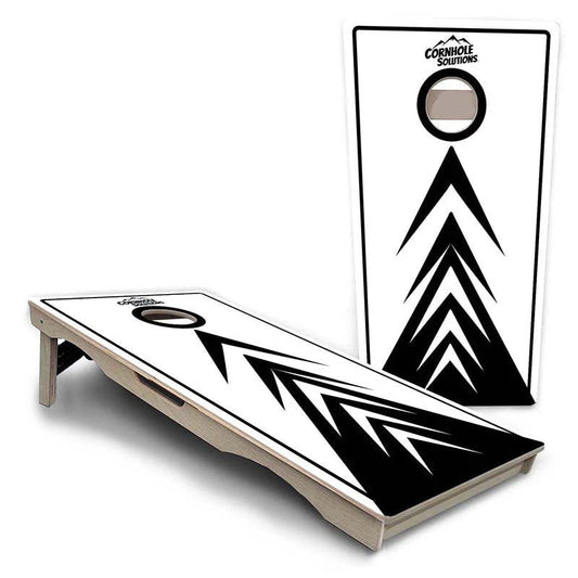 Black & White Arrow Pro Solution Cornhole Boards