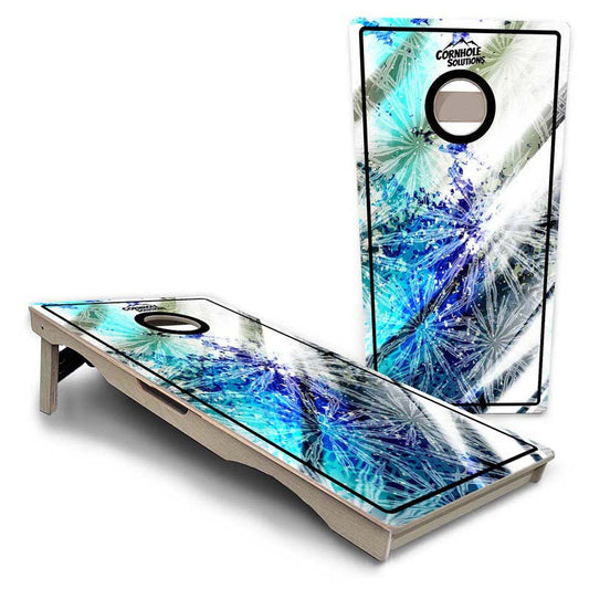 Blue Color Burst Pro Solution Cornhole Boards