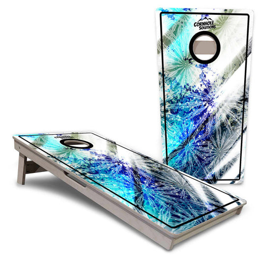 Blue Color Burst Pro Cornhole Boards