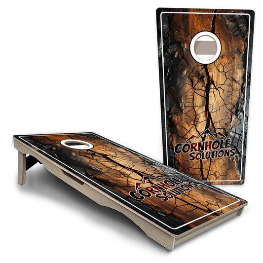 Distressed Live Edge Pro Solution Cornhole Boards