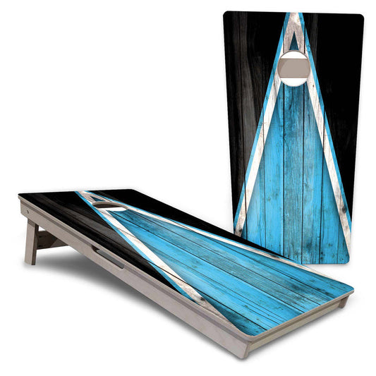 Sky Blue Triangle Pro All-Weather Cornhole Boards