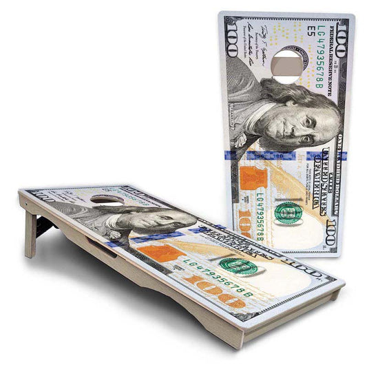 $100 Bill Pro Solution Cornhole Boards