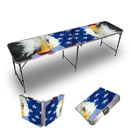 Patriotic Bald Eagle Beer Pong Table