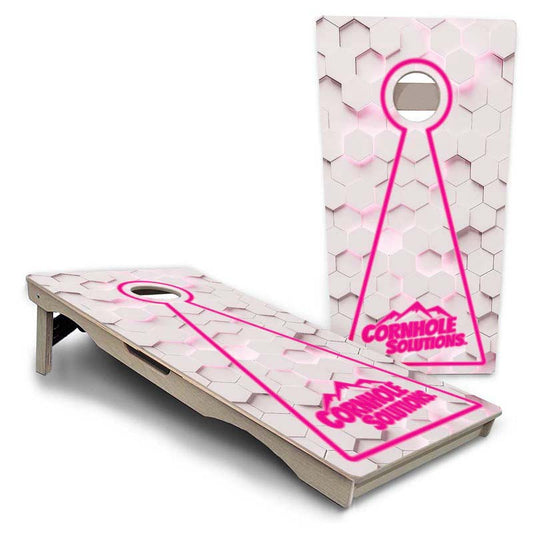 Glow Hole White Pro Solution Cornhole Boards